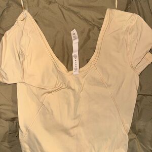 lululemon athletica Cream Crop Top